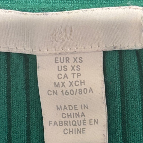 H&M Green Ribbed Women's Sweater - Picture 5 of 5